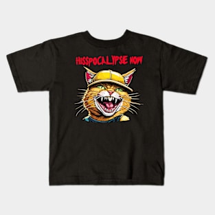 mean hissing cat. hisspocalypse now! Kids T-Shirt